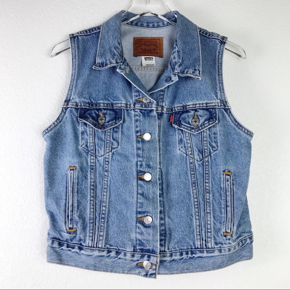 VTG Women's Levi's Denim Trucker Vest Made in USA